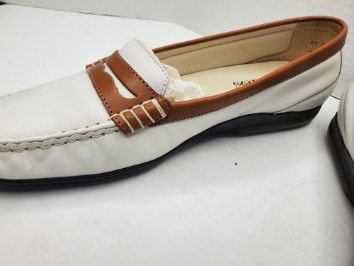 Women’s Trotters White Leather Francie II Penny Loafers Size 8 N Clean Fast Ship - Picture 12 of 19