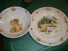 Royal Doulton Winnie the Pooh 6"x2" Bowl 8" Plate EUC