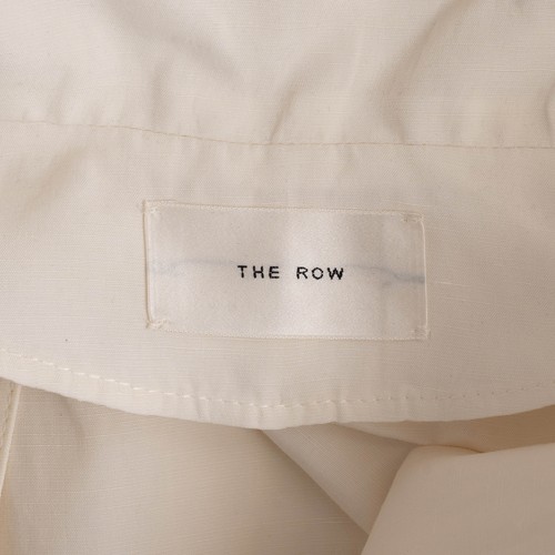 72261 auth THE ROW white silk & linen 2023 OVERSIZED TRENCH Coat Jacket XS - S - Picture 6 of 7