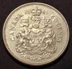1961 Canada 50 Cents Half Dollar - QEII