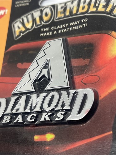 Decalcomania emblema automatico Arizona Diamond Backs colore argento cromato rialzato baseball - Foto 3 di 6