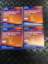 Lot Of 4 Allergy Relief Fexofenadine HCl 180 mg 30 Tablets Each Exp 05/2026.