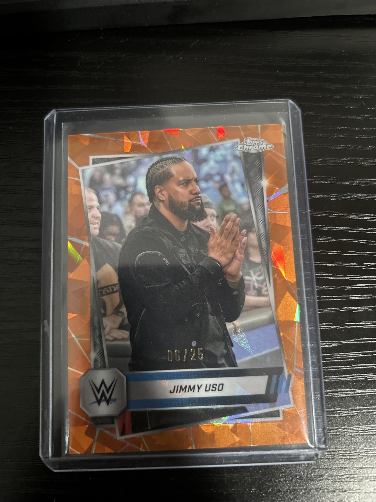 2025 Topps Chrome WWE Sapphire Edition Jimmy Uso #56 Orange /25