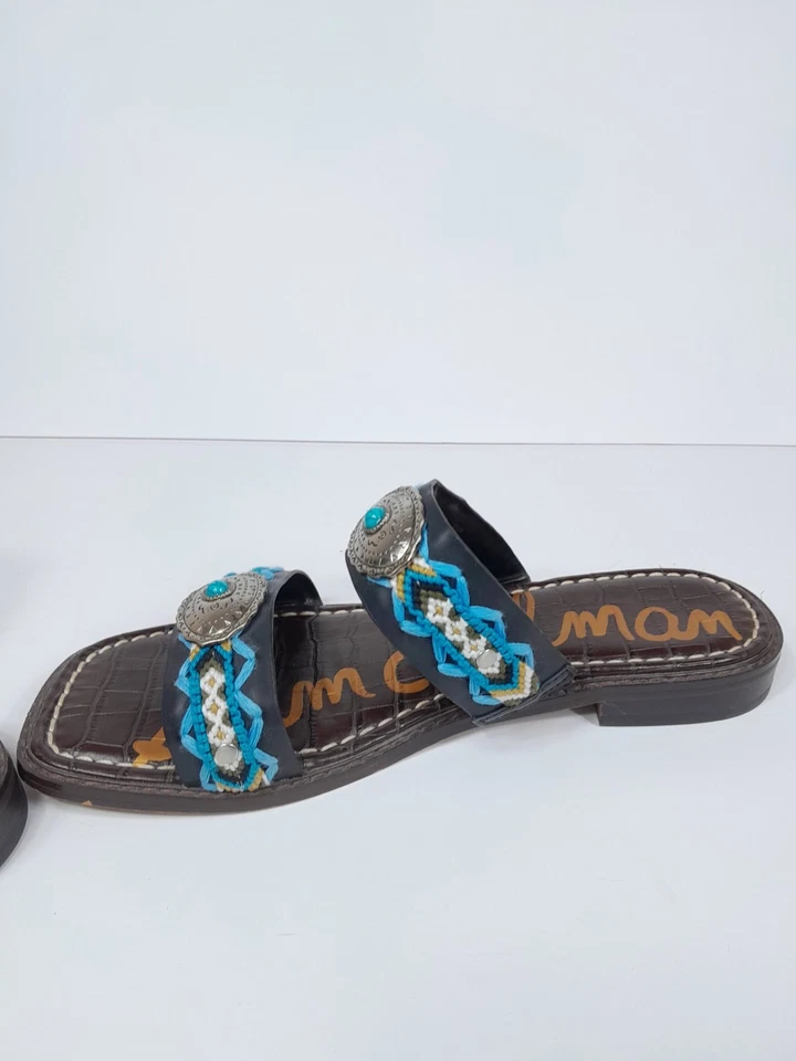 Sam Edelman Women's Hardyn  Slide Sandal 9 EUC Summer Spring Boho Western  - Image 4 of 4