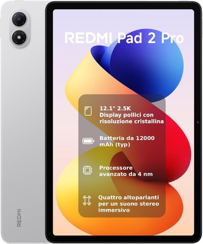 Xiaomi Redmi Pad 2 Pro Tablet 6+128GB 12,1"12000mAh Android15 Snapdragon®7s Gen4 - Afbeelding 4 van 12
