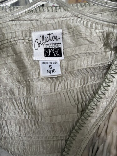 Vintage 1980s Jeanne Marc Collection Zip Front Quilted Gathered Jacket Size S - Picture 5 of 14