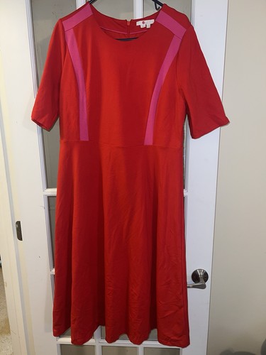 Boden Emily Ponte Fit & Flare Midikleid, EUC, Größe 16R Stretch Büro Karriere - Bild 3 von 6