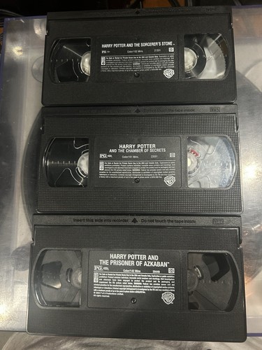 Harry Potter Sorcerers Stone Chambers Of Secrets Prisoner Azkaban VHS Lot 1-3 - Picture 4 of 4