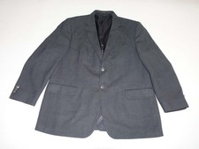 Stafford Men's Blazer Size 46 Regular Charcoal Gray Wool Blend 2 Button Jacket