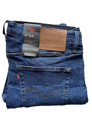 Levi’s 511™ Slim Taper Jeans W36 L30 Dunkel Blau Strech - Bild 3 von 5