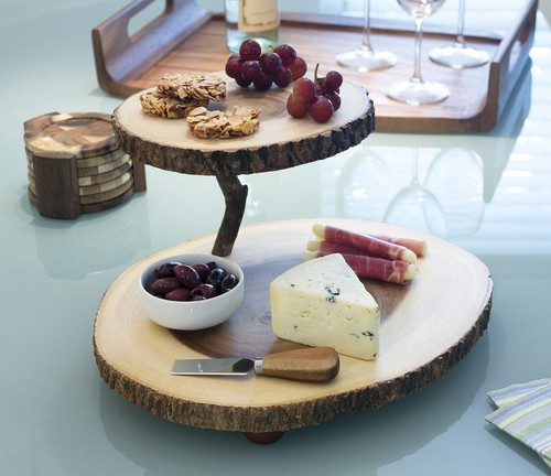 Lipper International Acacia Reversible Serving Tray, 20.75" x 15.38" x 3.5" - Picture 8 of 12
