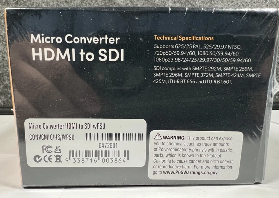 The Blackmagic Micro Converter HDMI to SDI 3G (model CONVCMIC-HS-WPSU) - Image 2 of 3
