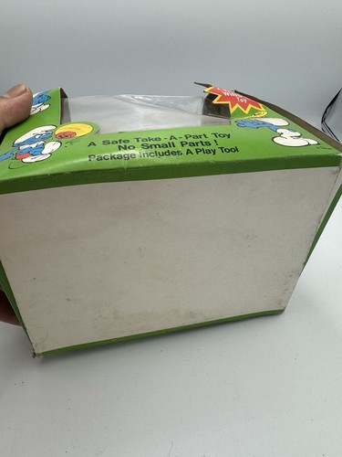 RARE NOS BUCKET OF BOLTS VINTAGE SMURFS PEYO SCHLEICH BULLY - WIND UP CAR 1981 - Picture 5 of 8