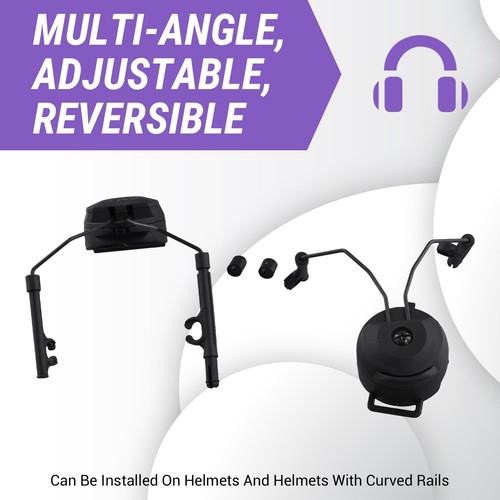 Pickup Casque Rail Support Multi-Angle Réglable Clapet Ear Cup Fixe3472 - Photo 2/7