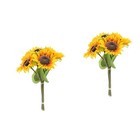  2 Bunches Künstliche Sonnenblume Blumendekoration Plastik Simulation