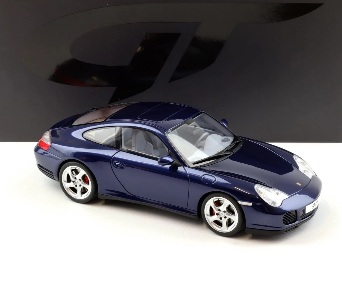 1/18 Porsche 911 996 Carrera 4S 2002 Blue Resin Model Car by GT
