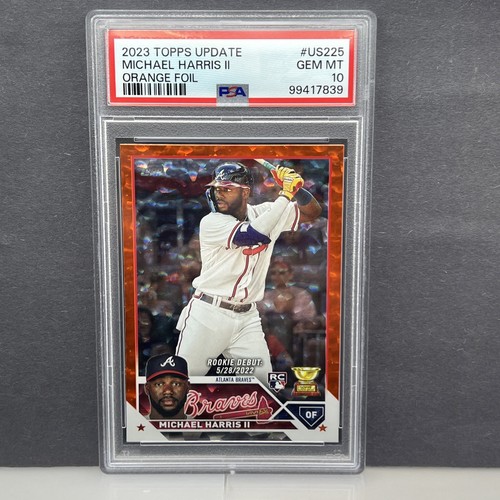 2023 Topps Update Michael Harris II RC Orange Foil /299 PSA 10 Atlanta Braves - Picture 1 of 6