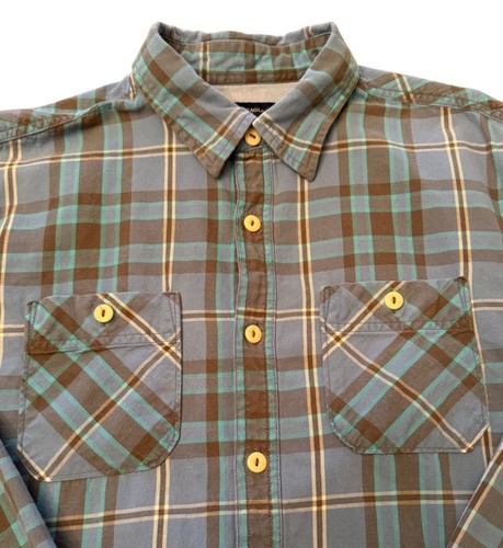 American Eagle Outfitters Mens Plaid Button-Up Shirt L/G Athletic Fit Blue/Multi - Picture 6 of 10