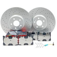Für Mercedes GLC350d Gebohrt Vorne Bremsscheiben Apec Bremsbeläge Kleidung 360mm