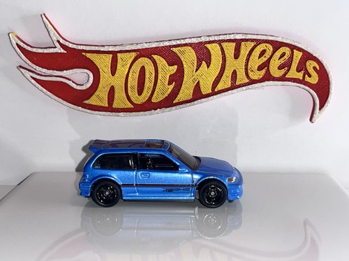 2018 Hot Wheels Kmart Exclusive Blue '90 Honda Civic EF UNSPUN REAL RIDERS RARE!