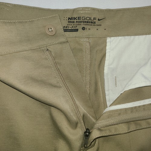 Nike Dri Fit Performance Golf Shorts Mens Sz 30 Tan Khaki Chino Stretch - Picture 4 of 8