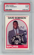 1989 NBA Hoops DAVID ROBINSON #138 RC Rookie Spurs HoF PSA 9 MINT L125