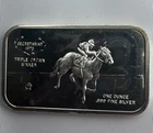 1973 Secretariat Triple Crown 1 oz .999 Silver Art Bar Colonial Mint with Sleeve