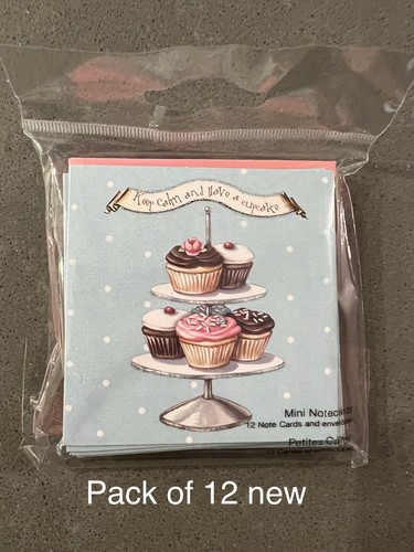 35 Mini cupcake blank greeting cards / Note Cards w/envelopes - Cupcake theme - Picture 6 of 17