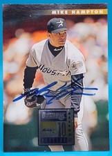 1996 Donruss - MIKE HAMPTON Signed Auto #202 Houston Astros 