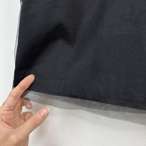 Simone Rocha x H&M Shirt Mens Black Tulle Mesh Large Graphic Print Short Sleeve - Picture 18 of 20