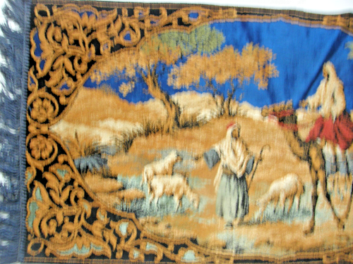 Vintage Religious Jesus The Lord Is My Shepherd Hanging Tapestry Wall 44" x 21" - Picture 3 of 9