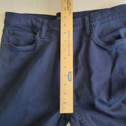 Banana Republic Jeans Mens 34x32 Navy Blue Cotton Stretch Straight Casual - Picture 4 of 16