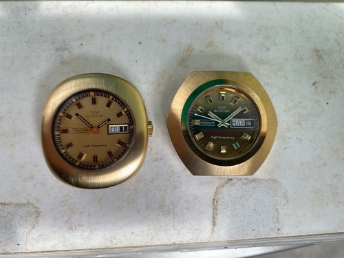 Rare N.O.S Glycine Vacuum Plaquet Or 38mm/42mm Automatic Men Watch NOS Lot 2pc