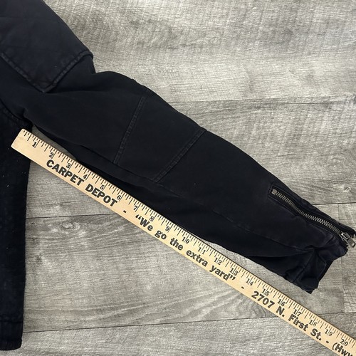 Polo Ralph Lauren Damen schwarz Medium durchgehender Reißverschluss Baddie Racer Moto Biker Jacke - Bild 23 von 23