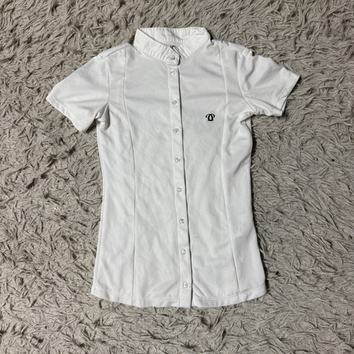 Women’s XS White Carma Short Sleeve Horseback Riding Show Shirt