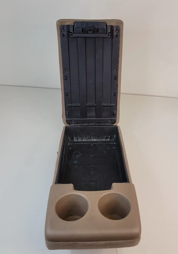 2000-2005 Toyota Tundra Center Console Jump Seat Cupholders Storage Brown OEM - Изображение 3 из 4