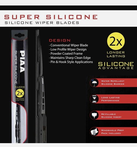 PIAA 22 Inch Replacement Silicone Car / Van Windscreen Wiper Blade (550mm) - Picture 2 of 9