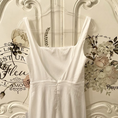 Lulus Loveliness Dress Women's M White Satin Backless Mermaid Maxi NWOT - Picture 11 of 13