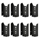Fence Brackets Black Steel for 2x4 For Wood Rail Deck Railing 8 Pieces