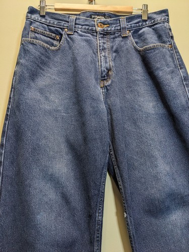Vintage Anchor Blue Big Baggy Wide Leg Jeans 34x30 Skater 90s Hip Hop - Picture 5 of 20