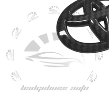 3D Steering Wheel Overlay Kit For 2000-2021 Carbon Fiber Style Blackout Emblem