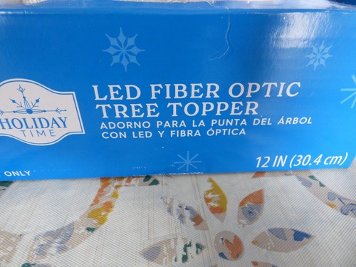 LED FiberOptic Tree Topper Angel 12" tall New in box Holiday Time 2023 - Picture 6 of 8