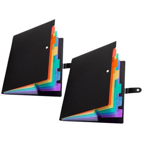 2 Pcs Folder ventes exceptionnelles Storage Pack Office File Expanding Expandable Folders