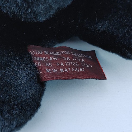 The Bearington Collection Black Bear Cub Plush Stuffed Animal Toy - Picture 4 of 4