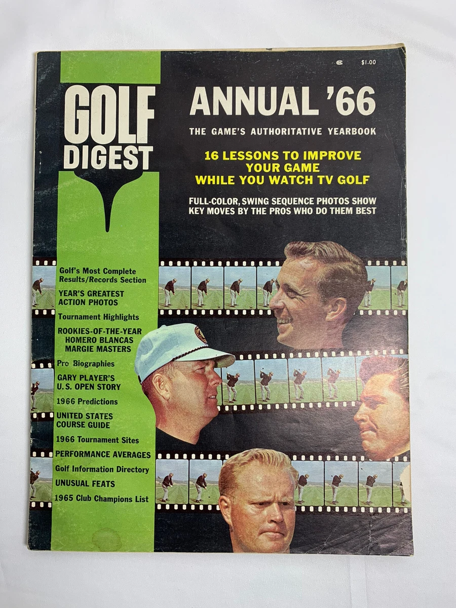 VINTAGE 1966 GOLF DIGEST ANNUAL Jack Nicklaus Vintage Cool