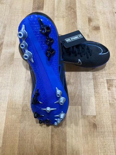Nike Men’s 6 Mercurial Superfly 9 Academy AG Soccer Cleats DJ5622-040 Black/Blue - Picture 4 of 5
