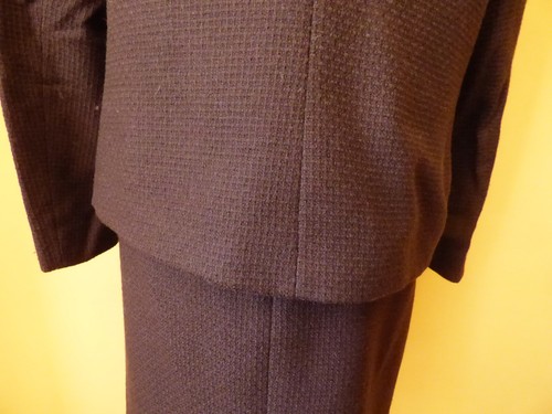 M&S Purple Wool Lined Tailored Jacket & Straight Skirt Suit Size 14/16 VGC - Picture 15 of 24