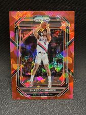 2022-23 PRIZM BASKETBALL RED CRACKED ICE SHAEDON SHARPE ROOKIE TRAIL BLAZERS