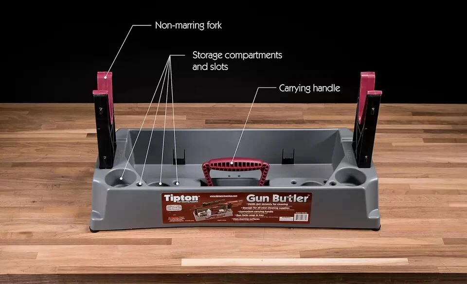 Estación de limpieza de armas tornillo rifle herramienta de armería banco escopeta kit soporte de descanso Foto 4 de 4