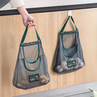 1pc Double Layer Hanging Mesh Storage Bag - Reusable for Fruit & Vegetables